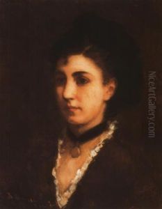Arany Medallionos Holgy (medallionos Fiatal No Arckepe), 1871 - Lady With A Golden Medallion