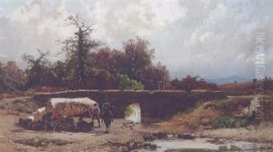 A Gypsy Encampment by Mihaly Munkacsy