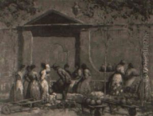 The Well At Toledo by Mihaly Munkacsy