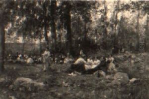 The Picnic by Mihaly Munkacsy