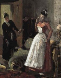 Unerwarteter Besuch by Mihaly Munkacsy