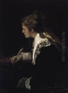 Portrat Einer Jungen Frau by Mihaly Munkacsy