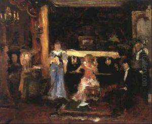 Le Recital by Mihaly Munkacsy