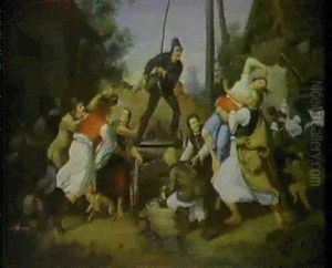 Hungarian Easter Festivities by Mihaly Munkacsy
