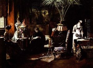 The Afternoon Tea by Mihaly Munkacsy