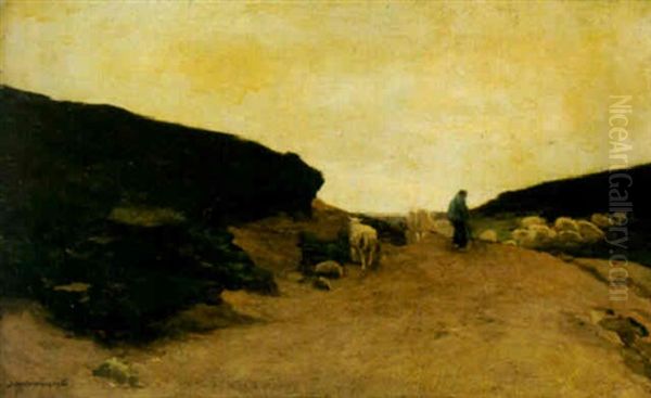 Leading His Flock Around The Bend - view 1