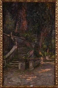 Escalier Monumental Dans Un Parc