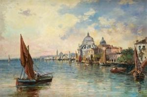 Vista De La Laguna De Venecia by Antonio Munoz Degrain