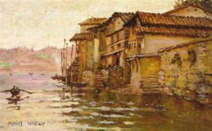 Pueblo Costero by Antonio Munoz Degrain