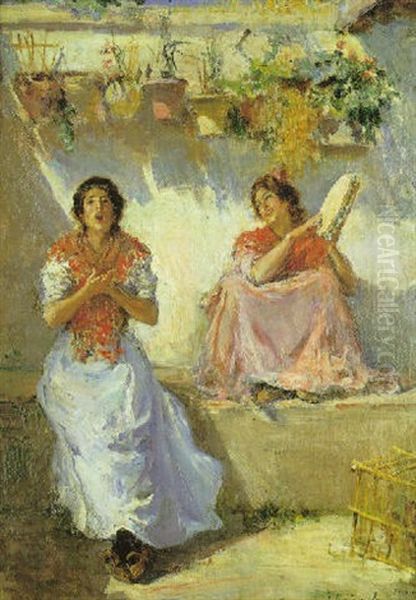 Granadinas Cantando En El Patio - view 1