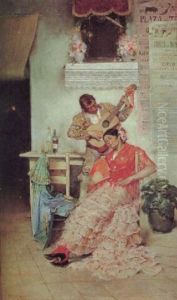 El Descanso De La Bailaora by Domingo Munoz y Cuesta