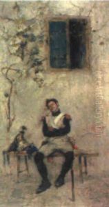 Soldado Descansando by Domingo Munoz y Cuesta