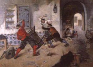 Rina En El Meson by Domingo Munoz y Cuesta