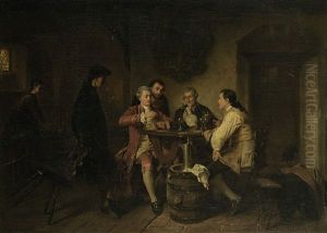 Beim Kartenspiel by Josef Munsch