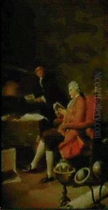 Two Men Reading by Josef Munsch