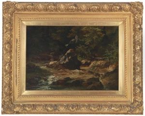 Gebirgsbach by Leopold Munsch