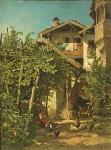In The Farmyard On A Summers Day by Leopold Munsch