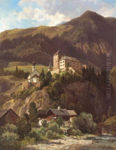 Blick Auf Schlos Groppenstein Im Molltal, Karnten by Leopold Munsch