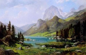 Der Hintersee, Von Der Ramsau Gegen Des Hirschenbuhel Gesehen