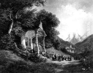 Kapelle In Der Ramsau Bei Berchtesgaden by Leopold Munsch