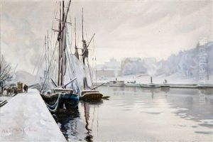 Aurajoki River by Ali Munsterhjelm