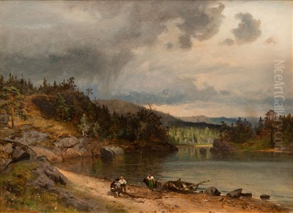 Fishermen On The Shore - view 1