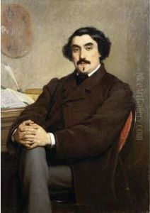 Portrait D'homme Lisant Une Lettre by Charles Billoin