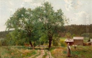 A Summer Day In The Countryside by Magnus Hjalmar Munsterhjelm