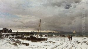 First Snow In The Archipelago by Magnus Hjalmar Munsterhjelm