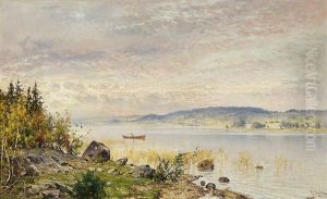 Lake View In Late Summer by Magnus Hjalmar Munsterhjelm