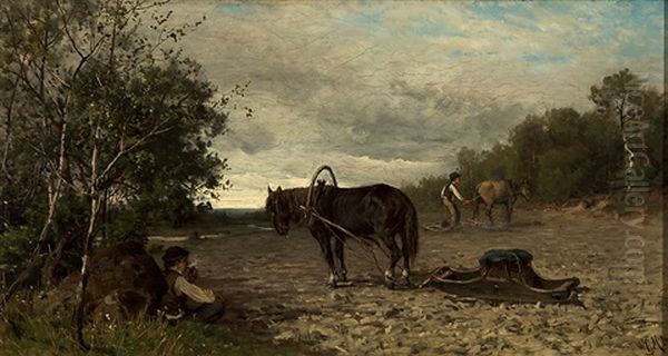 Field Worker Resting - view 1