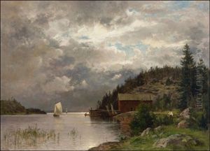 Ilta Baronsalmessa - Afton I Barosund by Magnus Hjalmar Munsterhjelm