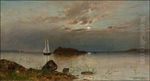 Kuutamopurjehdus by Magnus Hjalmar Munsterhjelm