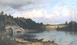Fiskarens Vilostund by Magnus Hjalmar Munsterhjelm