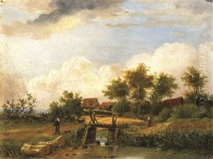 Landschaft Mit Bauernhausern