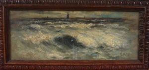 Seascape by Gerhard Arij Ludwig Morgenstje Munthe