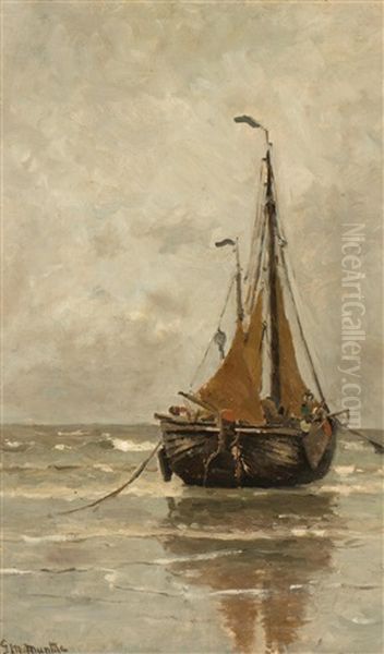 Bomschuit In The Surf On The Beach - view 1