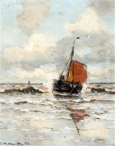 De 'kw 9' In De Branding Aan Het Katwijkse Strand De 'kw 9' In De Branding Aan Het Katwijkse Strand