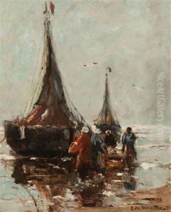 Bomschuit On The Beach by Gerhard Arij Ludwig Morgenstje Munthe