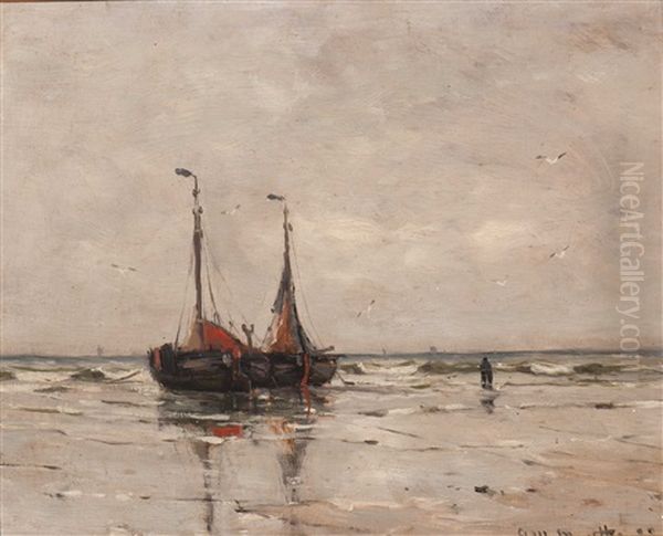 Anchored Bomschuiten At Dawn - view 1