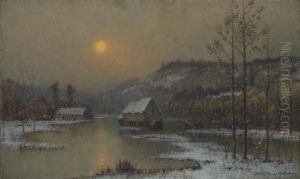 Le Moulin En Hiver by Rene Billotte