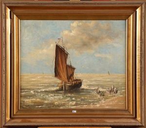 Chalutier En Mer by Gerhard Arij Ludwig Morgenstje Munthe