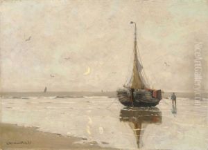 Abendstimmung Am Wattenmeer by Gerhard Arij Ludwig Morgenstje Munthe