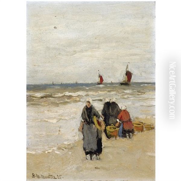 Fisherwomen On The Beach - view 1