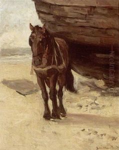 A Horse Near A Bomschuit A Horse Near A Bomschuit