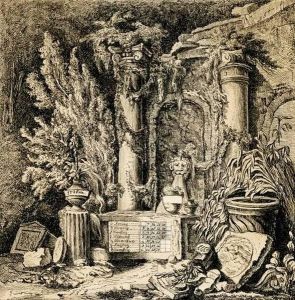 Ruinencapriccio Mit Kalender by Johann Jakob Lorenz Billwiller