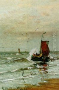 Bomschuiten At Sea by Gerhard Arij Ludwig Morgenstje Munthe