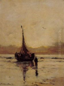 At Low Tide by Gerhard Arij Ludwig Morgenstje Munthe