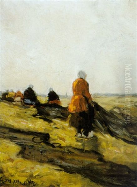 Fisherwomen Mending Nets - view 1