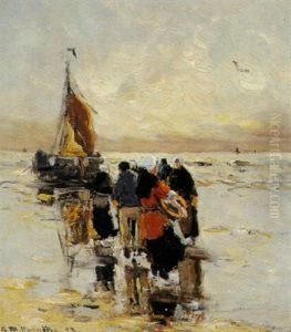 The Return Of The Fishing-fleet by Gerhard Arij Ludwig Morgenstje Munthe